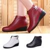Fashion Women Flats Wedge Ankle Boots Causal Leather Soft Comfortable Shoes
