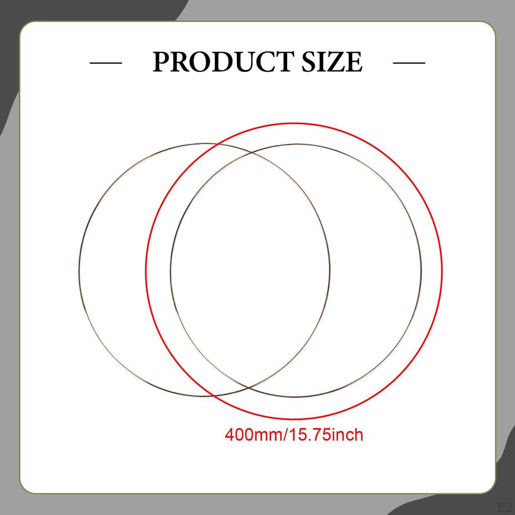 2 Pieces Metal Floral Hoops Craft Iron Rings Round for Macrame Crafts DIY Dreamcatcher