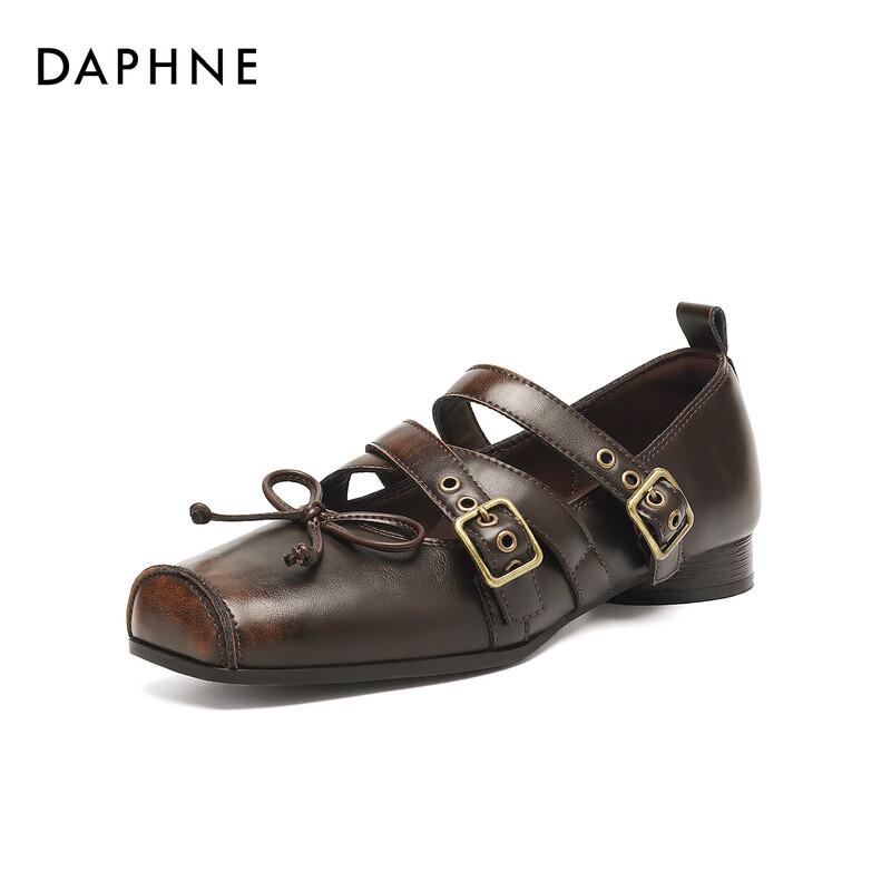 Ретро туфли Мэри Джейн на плоской подошве, балетки Daphne