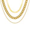 Women 2021 New Popular Multi-layer Golden Metal Necklace Punk Large Chain Personalized Jewelry