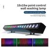 New 18x18W Pixel Control 6in1 RGBWA UV Wall Washer with DMX Linear Strip Light Indoor Flowing Lighting Effect Stage Lighting Atmosphere