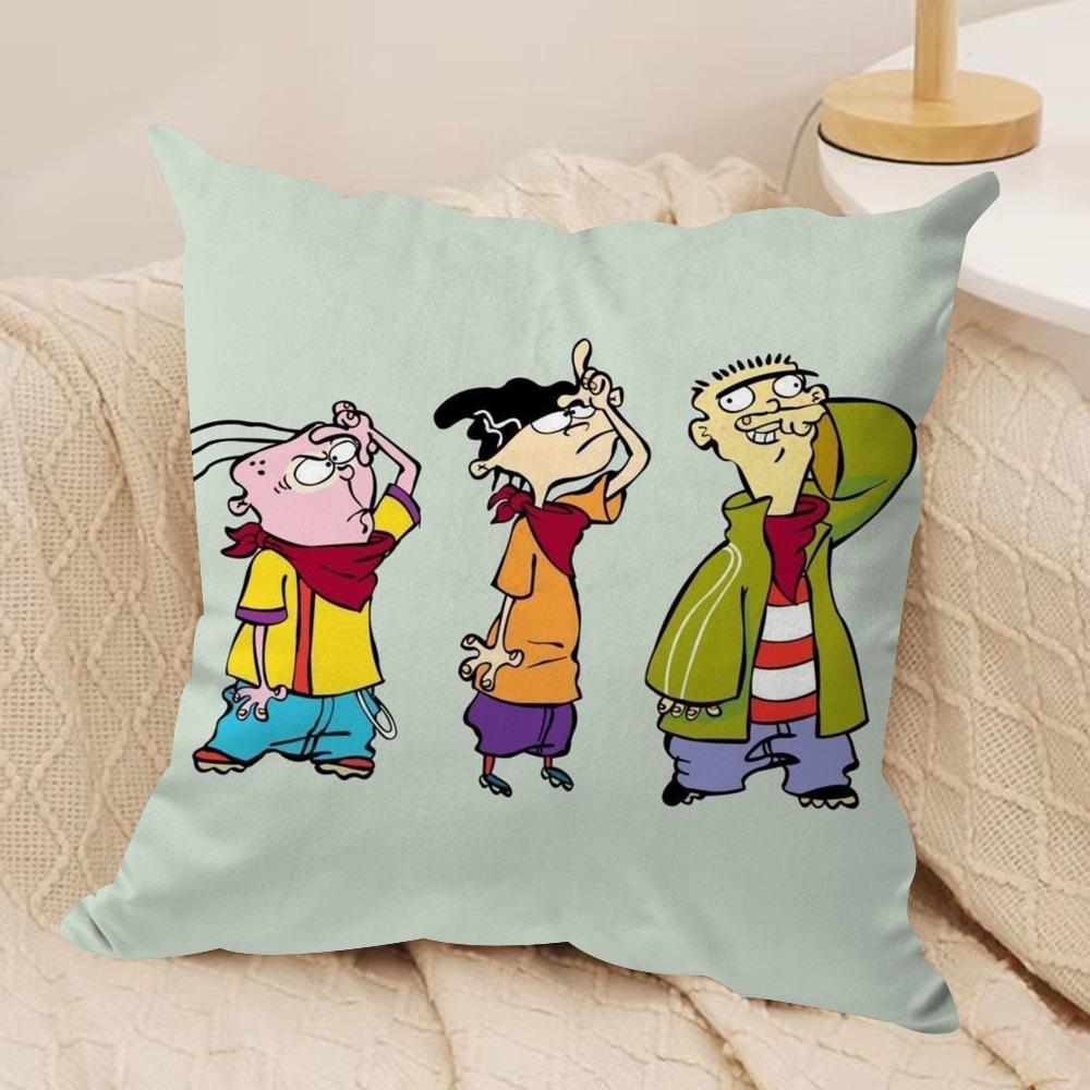 Чехол на подушку Ed, Edd n Eddy, шелковистый короткий плюш, двусторонний печатный наволочка для дивана, для всех сезонов, декор для дома, подарок