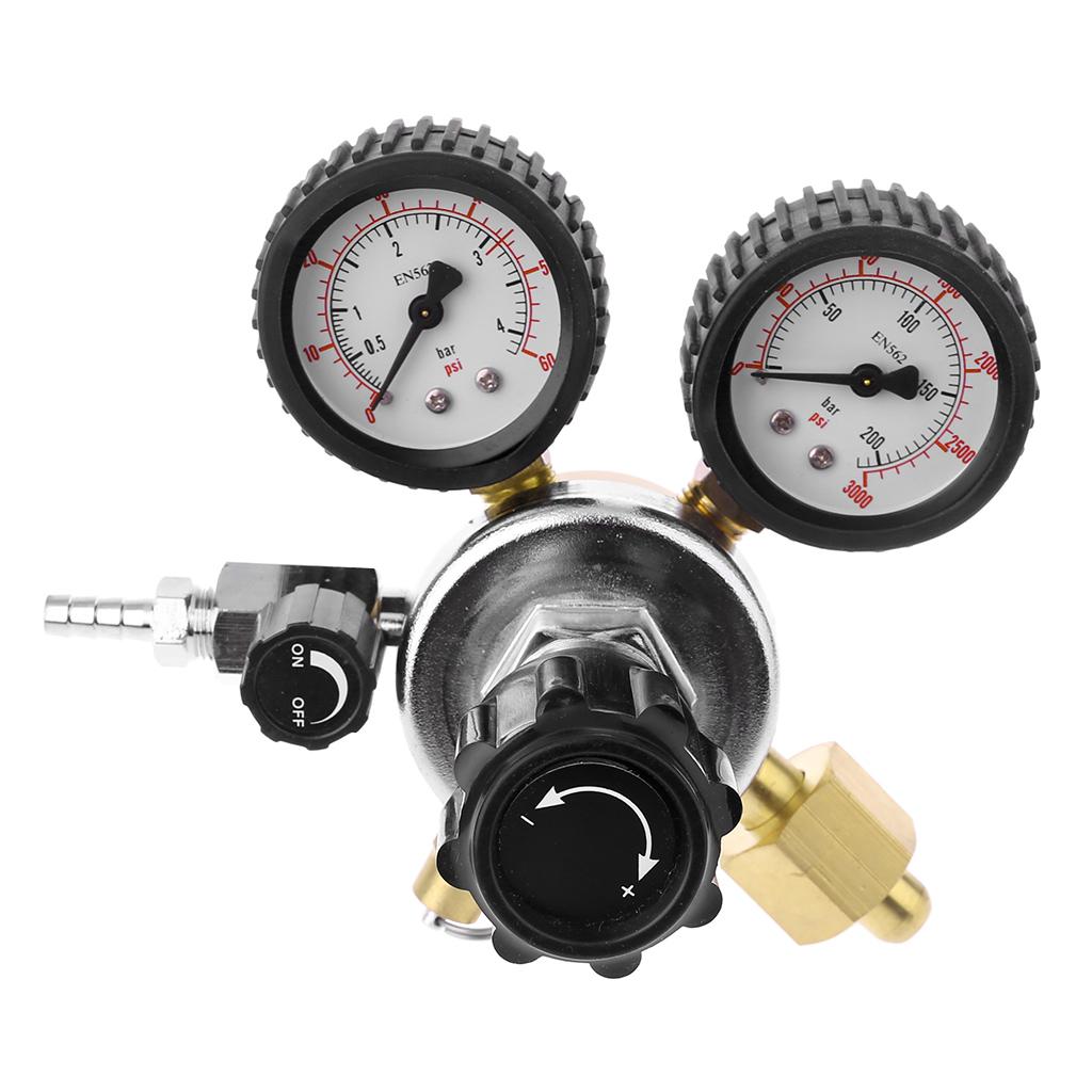 CO2 Regulator Keg Regulator or Gas 0-3000PSI (Dual Gauge) Carbon Dioxide Reducer