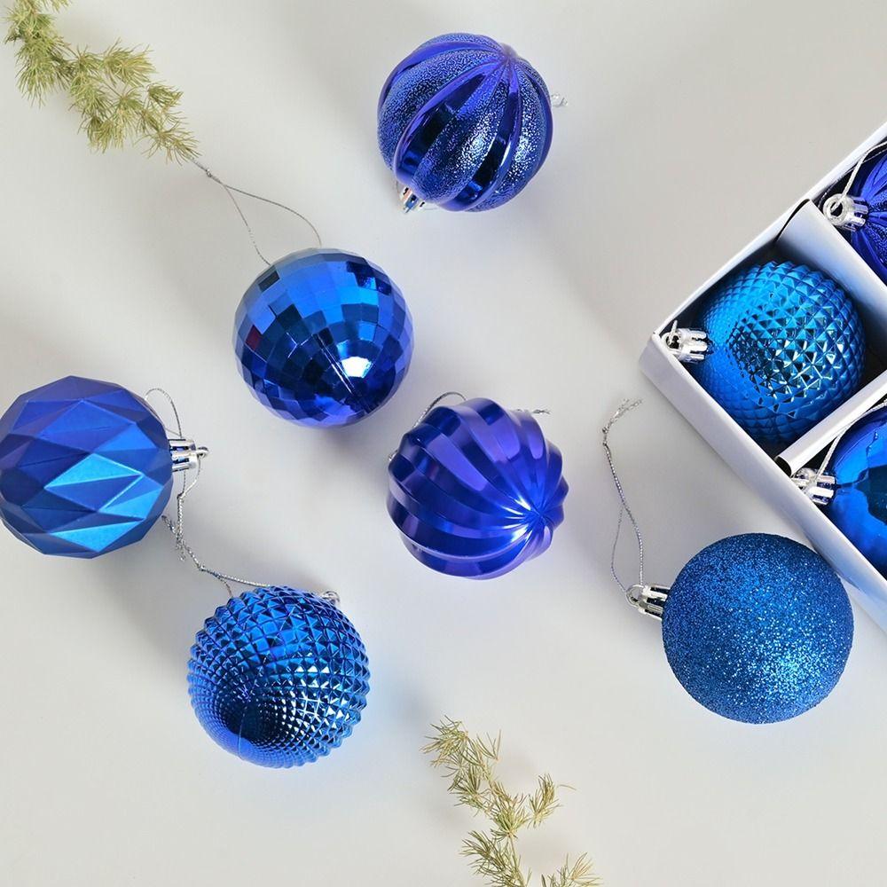 12Pcs Colored Electroplated Christmas Balls 6cm Merry Xmas Tree Decor Indoor