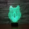 3D Иллюзия Лампа-Шарм Волк Акриловый Светодиодный Ночник USB Настольная Лампа