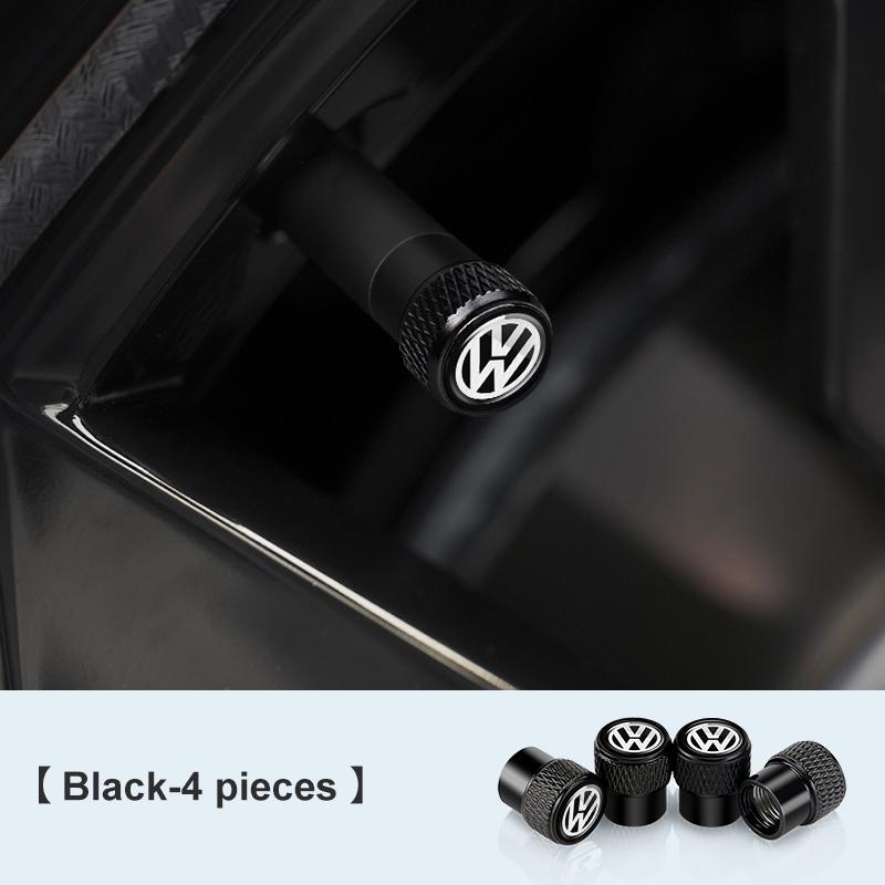 4Pcs Car Styling Wheel Tire Valve Caps Tyre Stem Cover Waterproof Accessories For VW Polo Golf MK4 Passat Tiguan Arteon Touareg zj3