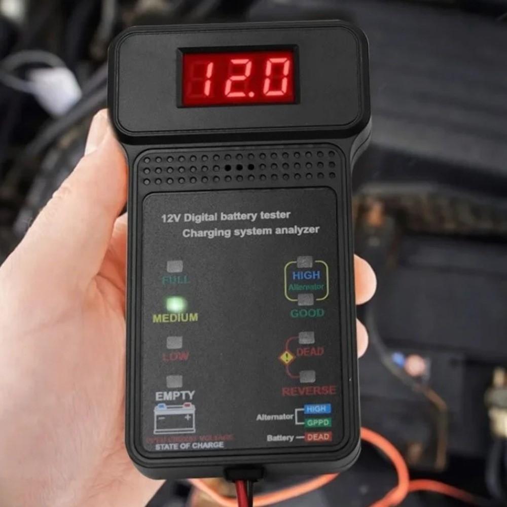 With Alligator Clips 12V Digital Battery Tester Automotive Cranking System Tester Electrician Tool