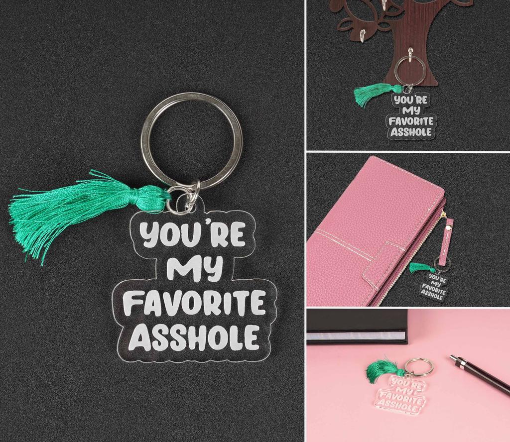 Inkdotpot Смешной брелок Ты мой любимый Акриловый брелок с гравировкой Смешной Взрослый Смешной Новинка