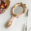 Single-Sided Cosmetic Mirror European Style Vintage Mirror Creative Handheld Mirrors  Travel Use