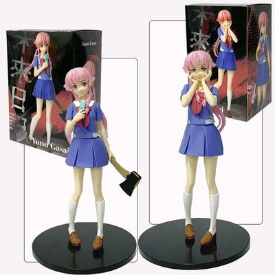 В наличии 17 см Дневник будущего Mirai Nikki Гасай Юно Аниме Униформа Платье Стоячая поза Фигурка Модель игрушки День благодарения