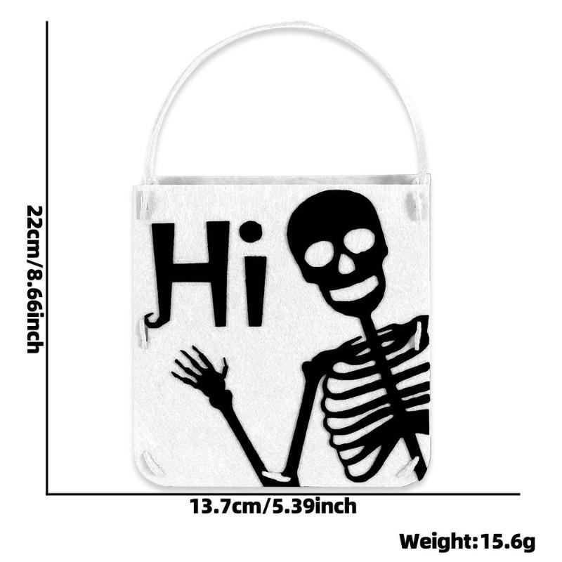 1PC Halloween Loot Party Kids Pumpkin Trick Or Treat Tote Bags Candy Bag Halloween Candy Storage Bucket Portable Gift Basket