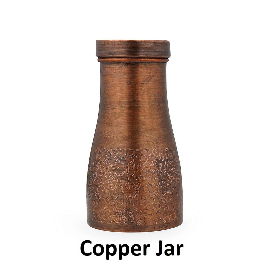 Pure Copper Jar Bedside, Office Tables, Shop Etc. (Antique Jar)