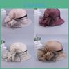 Egret Tulle Floral Sun Hat For Women Summer Outdoor Sun Protection Breathable Wide Brim Fashion Cap