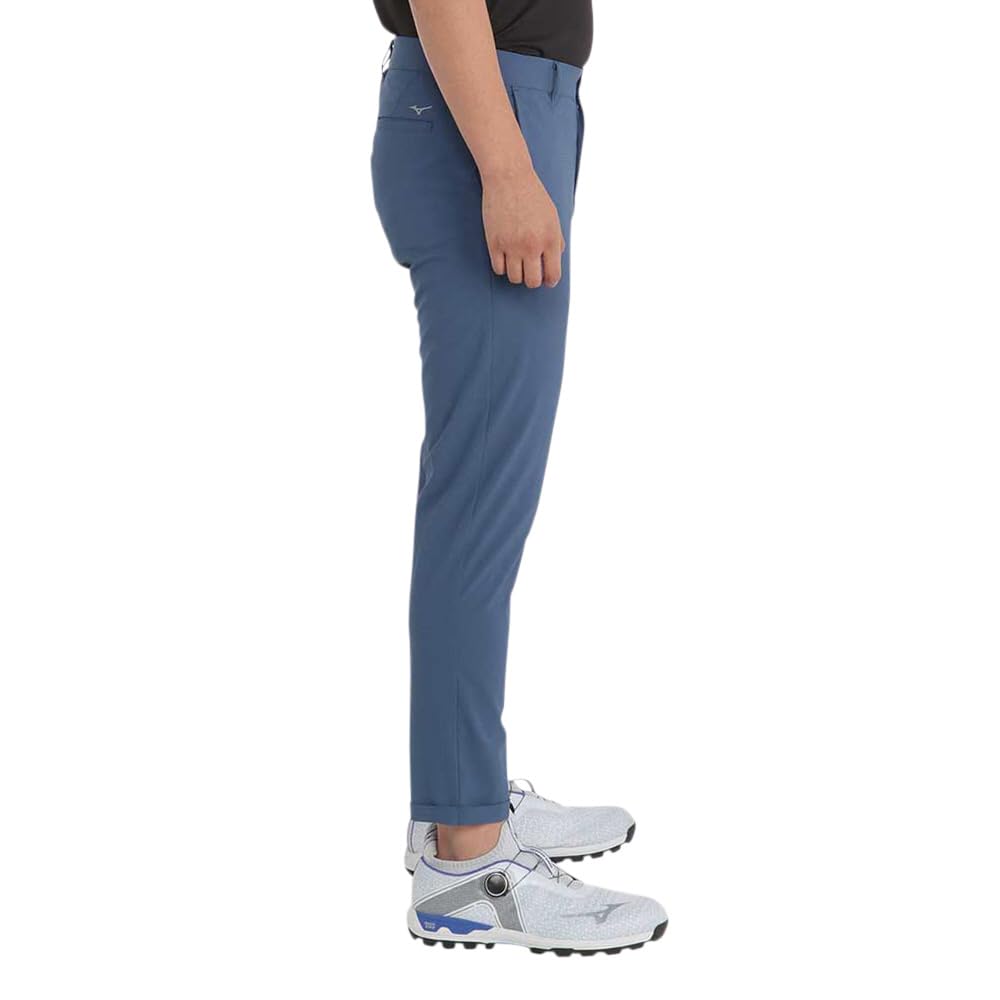 Mizuno Удивительно тянущиеся гольф Экстремально УФ и Легкие темно-синие мужские брюки, Длина 9/10, Эластичные, Влагоотводящие, Быстросохнущие, Защита,