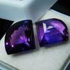 16 Ct Natural PURPLE Tanzanite  CERTIFIED Fancy Cut Pair Loose Gemstone