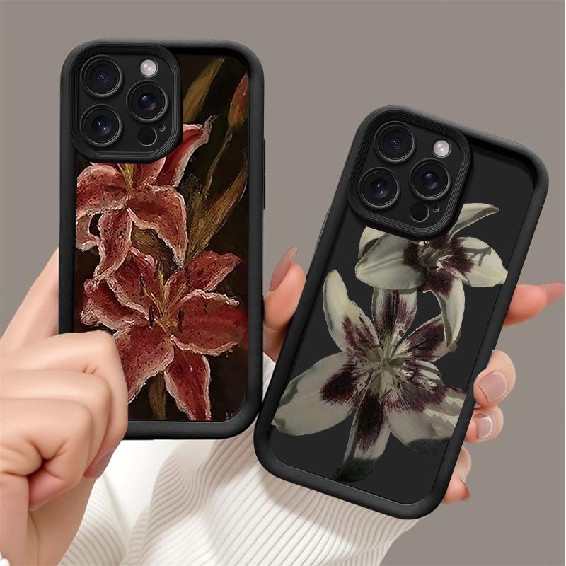 Ретро Классическая Масляная Живопись Цветочный Чехол Для Iphone 17 Pro Max 16 15 14 13 12 11 Pro Max 17 Air 16E 1 Plus Конфетный Матовый Чехол Capa