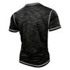 Men's Short Sleeved Lapel Collar T-shirt Casual Round Neck Top
