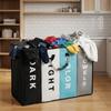 Large Capacity 4 Grids Dirty Clothes Basket Folding Miscellaneous Storage Bag  RV Use