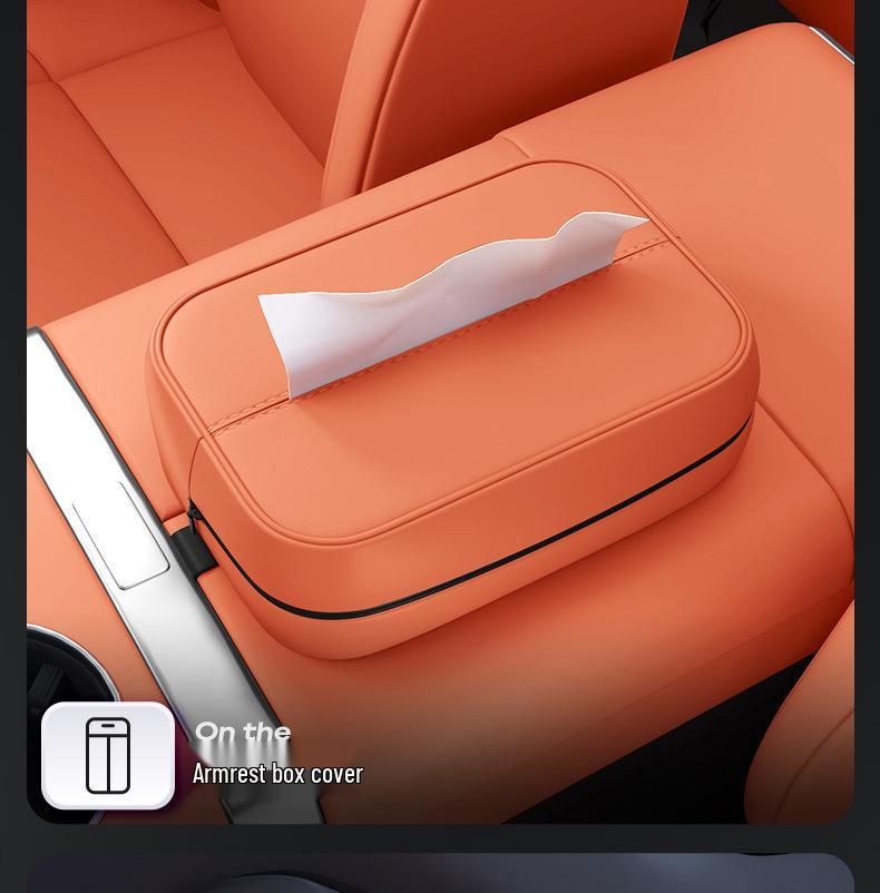 E5 PLUS Blue Electric Car Tissue Box: Model 26 Seat Backrest Hanging Bag Accessory.