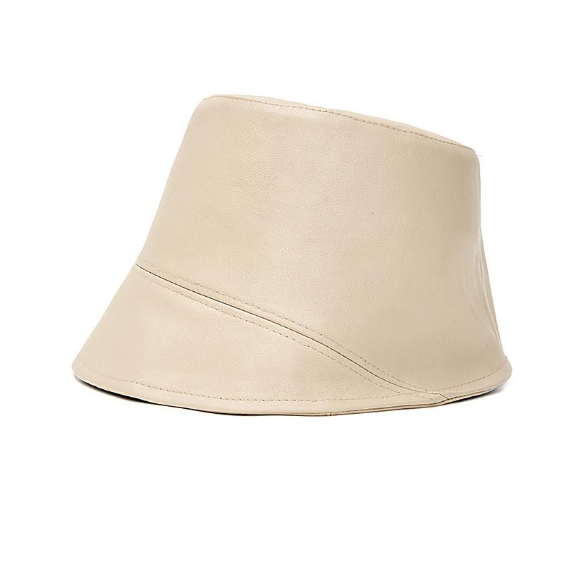 Унисекс ПУ Панама - Стильная однотонная шляпа рыбака для повседневной/городской носки (4 варианта цвета)