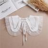 Lace Fake Collar Women Detachable Collars For Women False Collar Embroidery Floral Lolita Lapel Half Shirt Shawl Wrap Decoration
