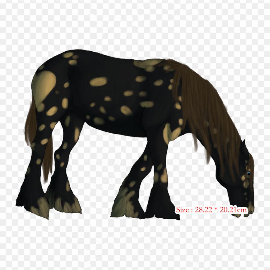 Mustang Line Art Iron On Heat Transfer Printing Vinyl Patches Sticker for Clothes DIY Appliques Washable Patches