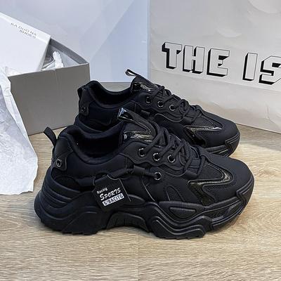 Кроссовки для женщин на весну и осень, новые, популярные в интернете, универсальные, дышащая сетка, толстая подошва, повседневная спортивная обувь