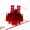 3D Стерео Креативность Часовня Башня Бумажный Силуэт День Рождения Подарочная Открытка Посткарточка