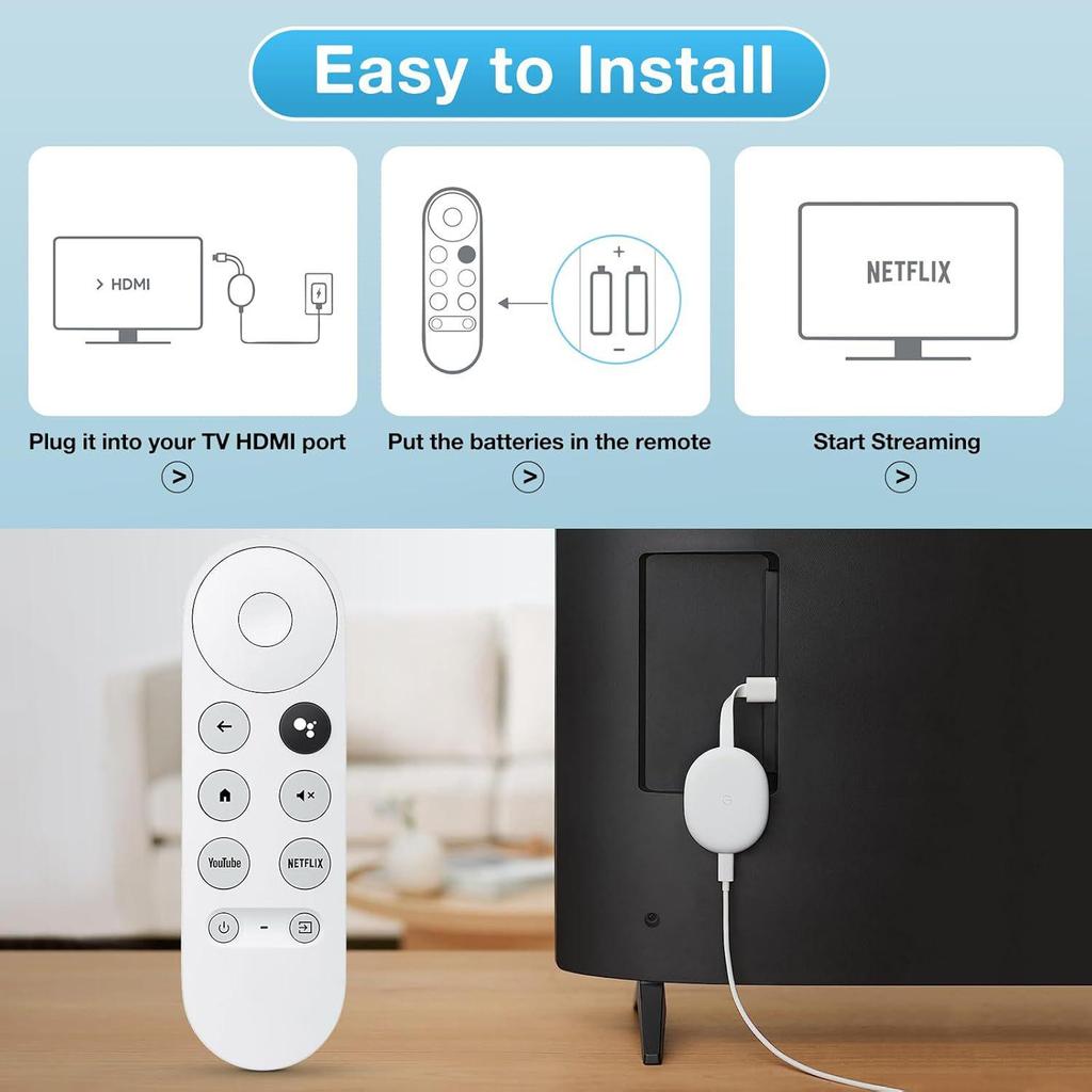 Bluetooth Voice Remote for G9N9N Google TV with Chromecast
