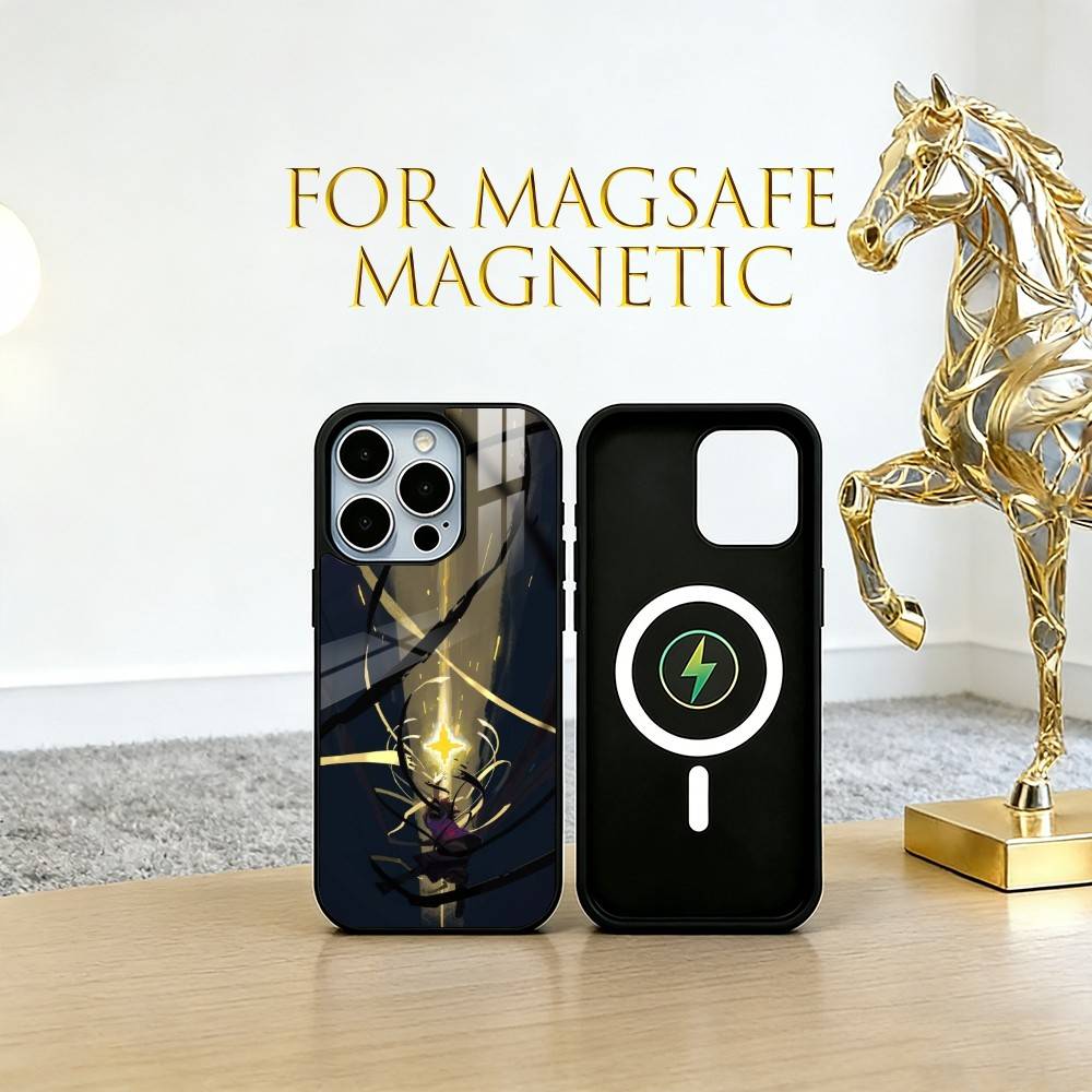 Чехол для телефона в стиле Dark Art для iPhone 17, 16, 15, 14, 13, 12, 11 Plus, Pro, магнитный, с поддержкой беспроводной зарядки Magsafe