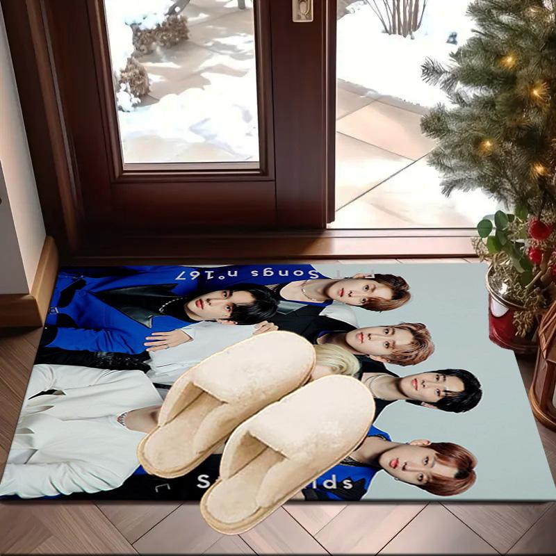 K-pop Group Poses Carpet, Chair Rug,Rug for Office Bedroom living rooms, Doormat decor Fan Gift Christmas Gift