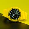 Casio G-Shock Классические Восьмиугольные Защищенные Спортивные Кварцевые Часы с Двойным Дисплеем и Углеродным Сердечником Водонепроницаемые Мужские Часы Черные GA-B2100C-9APR