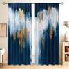 Комплект из 2 предметов, абстрактные художественные шторы с карманами на штанге для удобного подвешивания, устойчивые к выцветанию полиэстеровые шторы для спальни и кухни