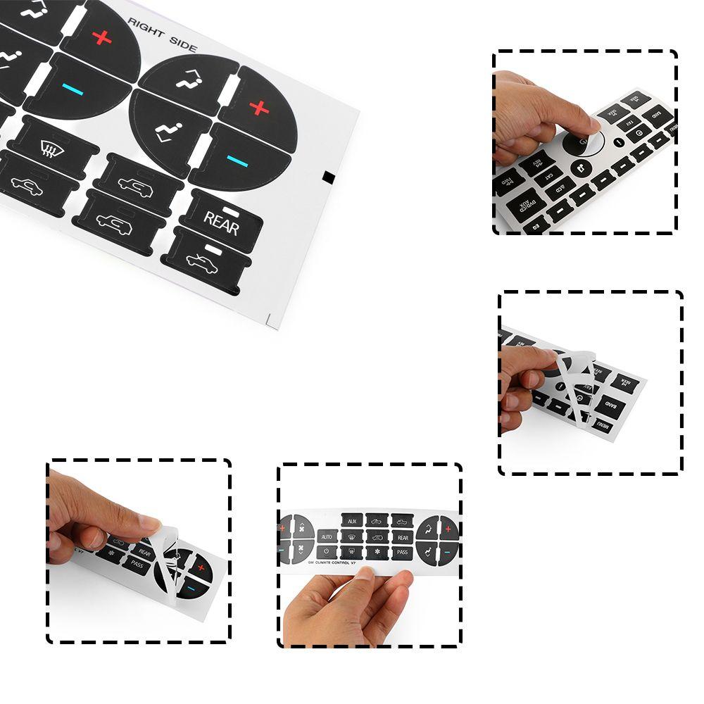 Климат-контроль Замена Наклейки для салона автомобиля Ремонт кнопок Украшения Кнопка управления Наклейка