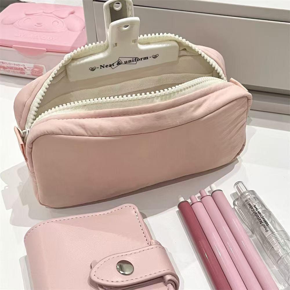 Large Capacity Pen Bag Zipper Design Stationery Organizer New Pencil Case Students