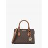 Sheila Center Zip Satchel Small Mk Signature 35s3g6hs5b200 Brown