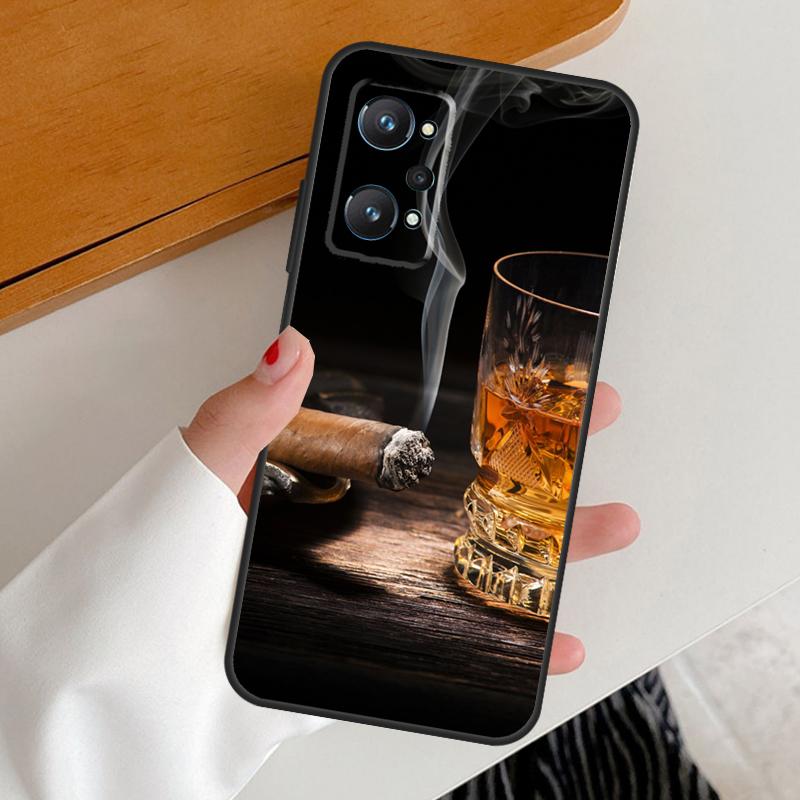 Курение Сигары Для Realme C53 C51 C55 C67 C30 C31 C33 C35 C21Y C25s GT5 9 10 11 12 Pro Plus GT Neo 6 Чехол