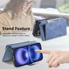 For iPhone 17 Magnetic Leather Case with Detachable RFID Blocking Zipper Wallet Cover