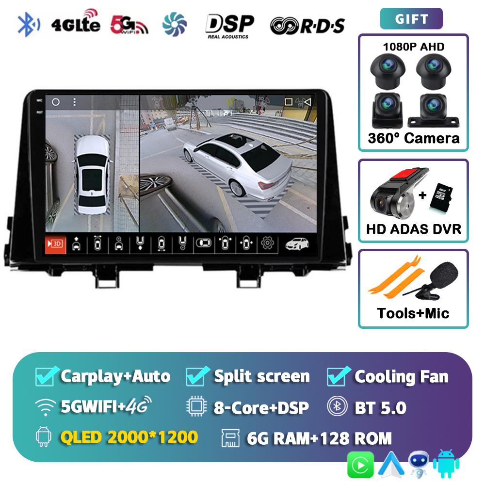 Android 14 Carplay WIFI+4G Для KIA PICANTO Morning K 2016 2017 2018 2019 Автомагнитола Autoradio Мультимедийный Плеер Навигация Стерео