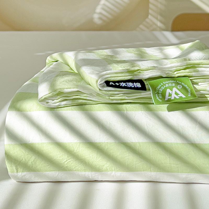 Купить полосатую грязную простыню из стиранного хлопка поштучно, тонкое покрывало для весны и лета, оптовая продажа простыней для студенческого общежития.