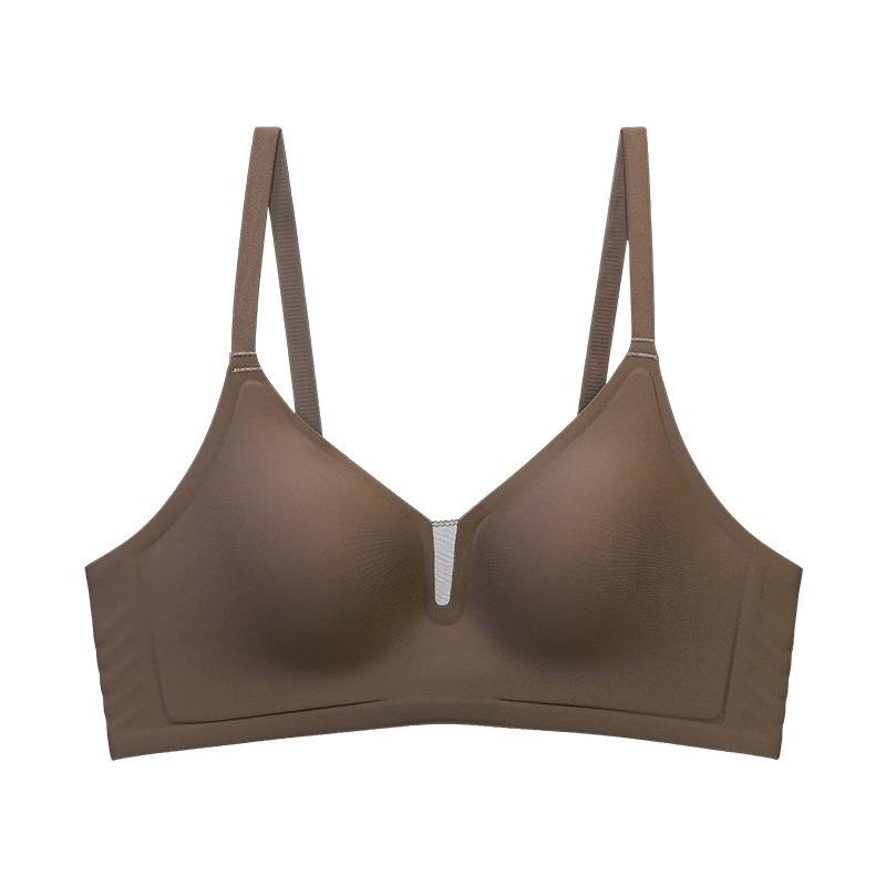 New Traceless Lingerie for Women with Small Breasts and A Thin Collection Bra Comfortable Jelly Strip Prevents Sagging and No Steel Ring On The Bra