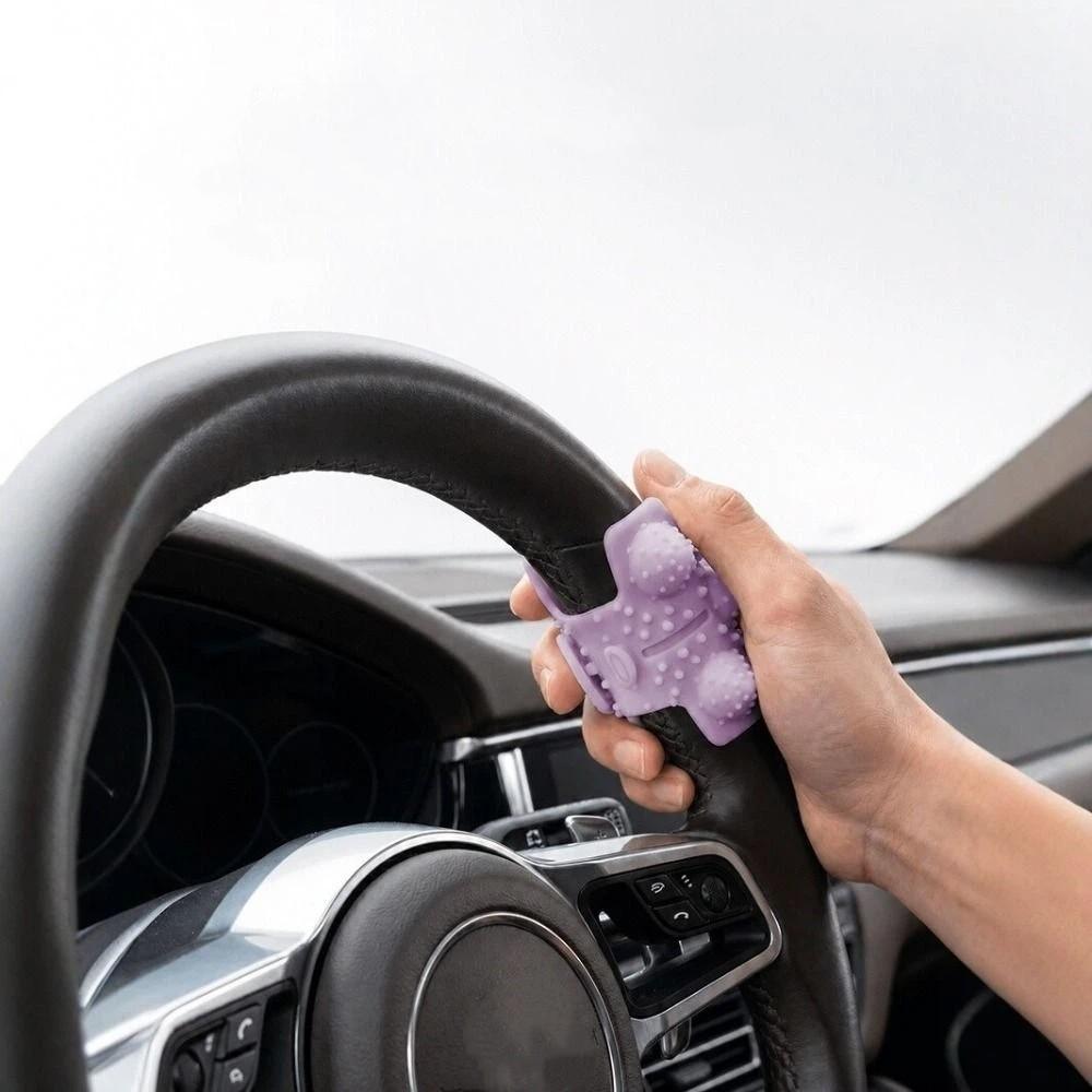 Soft Silicone Steering Wheel Wrap Dense Raised Particles Steering Wheel Grip Strap Long Trips