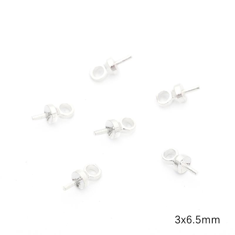 50 шт./пакет, подвесная кепка, гвозди, медный материал, родиевое покрытие, подвеска, изготовление модных ювелирных изделий своими руками, аксессуар