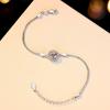 S925 Sterling Silver Moissanite Round Bag Bracelet for Women Japanese and Korean Fashion Anti-real Diamond Micro-encrusted Bracelet Jewelry