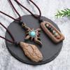 Лучшие подарки свитер ювелирные изделия этнический стиль ручная работа деревянное ожерелье натуральный камень сандаловое дерево кулон