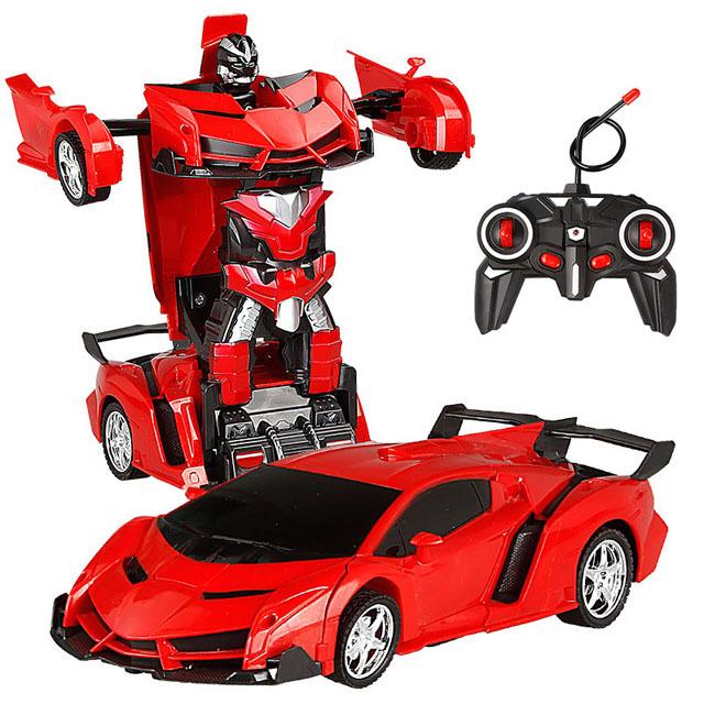 Electric RC Car 2 In 1 Transformation Robots Sports Vehicle Model Robots Boys Toys Remote Cool RC Deformation Cars Kid Toy Gifts