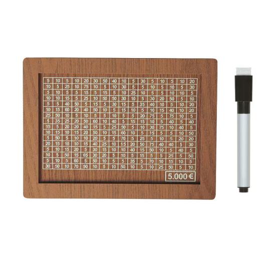 Деревянная копилка для денег, копилка для челленджа по накоплению денег с целью и цифрами, копилка со стираемым маркером для детей и взрослых