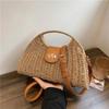 Women Summer Woven Shell Tote Bag Female Handmade Top-Handle Bags Handbags For Women Luxury Designer Beach Purse KTY