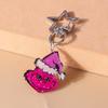 Cute Resin Cowboy Boot Hat Keychain Pretty Girl Key Ring Pendant for Women Handbag Decor DIY Handmade Kid's Jewelry Gift