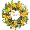 Eucalyptus Leaf Laurel Wreath for Wedding and Home Decor Spring Summer Style Lightweight Silk Artificial Garland